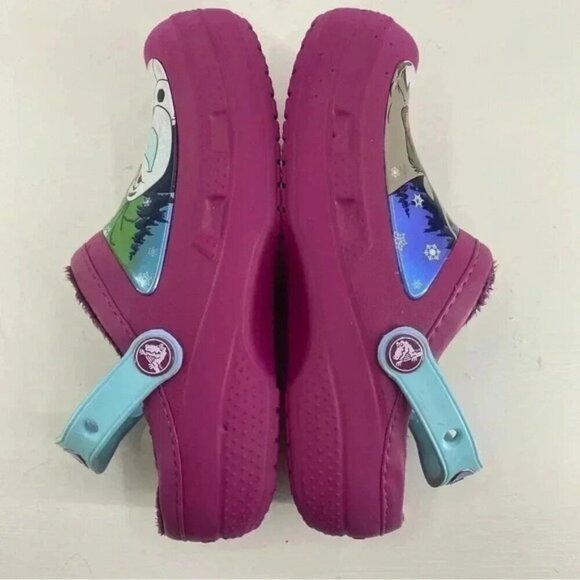 CROCS Frozen Fleece Lined Classic Clog Junior Size 3 - Picture 6 of 9